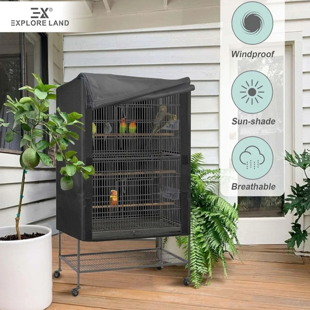 Bird Cage Cover (Black) 19Lx19Wx40H